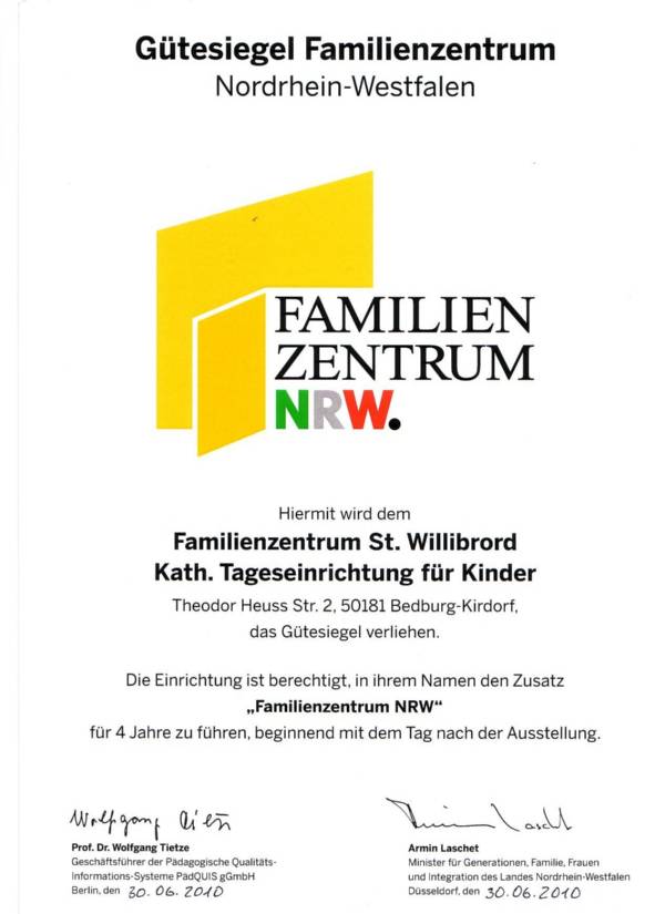 Urkunde_Familienzentrum