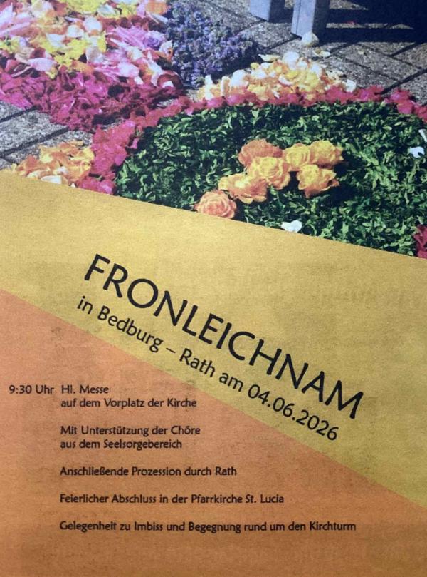 Fronleichnam Bedburg-Rath 2026